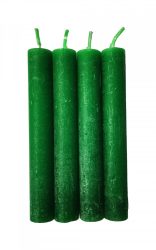Anyagában színezett 13 cm-es gyertya - Zöld
