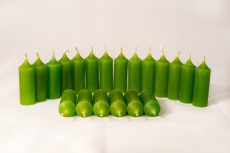 Mini gyertya 20 db/cs - Zöld
