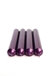 Szálas gyertya 4 db/cs - Metál Lila