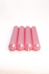 Szálas gyertya 4 db/cs - Metál Rózsaszín